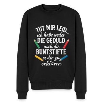 Je suis désolé, je n’ai pas la patience - Pull Premium bio Homme - noir - Devant - Nico (187cm)
