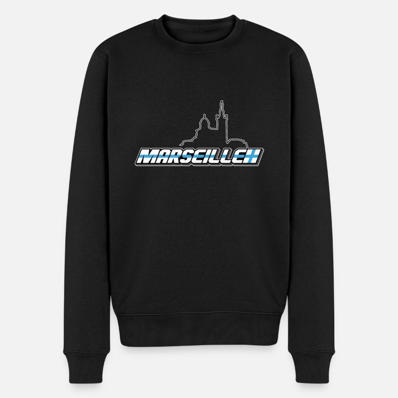 MARSEILLE LINE - Pull Premium bio Homme - noir