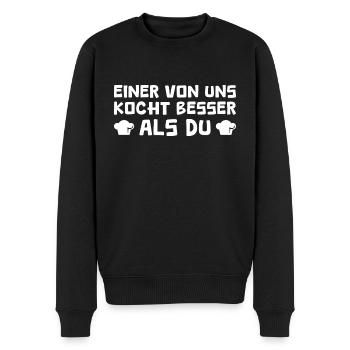 Kochen Humor Küchenchef Hobbykoch - Männer Premium Bio Pullover - Schwarz - Vorne - Nico (187cm)