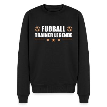 Fußball Trainer Legende - Männer Premium Bio Pullover - Schwarz - Vorne - Nico (187cm)