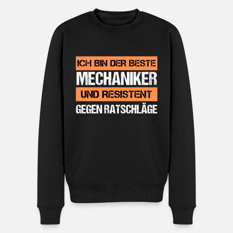 Resistenter Mechaniker - Männer Premium Bio Pullover - Schwarz