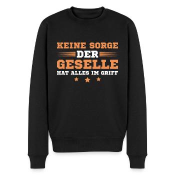 Der Geselle hat alles im Griff Gesellenprüfung - Männer Premium Bio Pullover - Schwarz - Vorne - Nico (187cm)