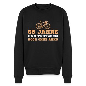 65 Jahre alt Fahrrad 65 Geburtstag Geschenk - Männer Premium Bio Pullover - Schwarz - Vorne - Nico (187cm)