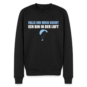 Paragliding Humor Gleitschirmflieger - Männer Premium Bio Pullover - Schwarz - Vorne - Nico (187cm)
