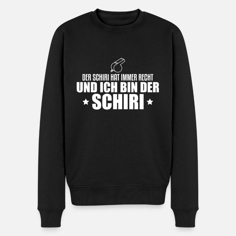 Schiri Spruch Lustiges Schiedsrichter Geschenk - Männer Premium Bio Pullover - Schwarz
