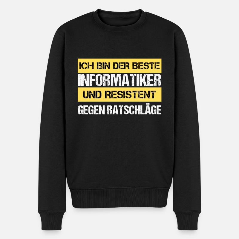Resistenter Informatiker - Männer Premium Bio Pullover - Schwarz