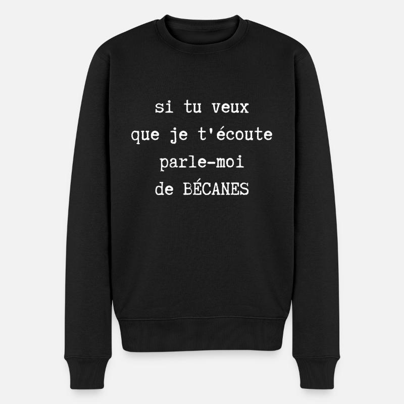 parle-moi de bécanes - Pull Premium bio Homme - noir