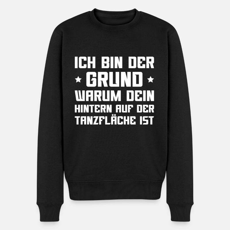 Discjockey Hintern auf der Tanzfläche DJ - Männer Premium Bio Pullover - Schwarz