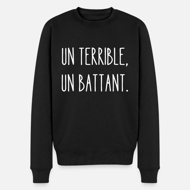 un terrible un battant - Pull Premium bio Homme - noir