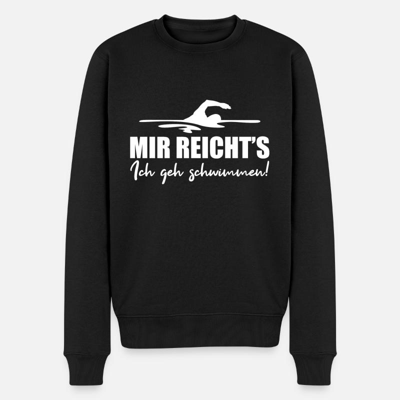 Schwimmer Geschenk Schwimmen Wassersport - Männer Premium Bio Pullover - Schwarz