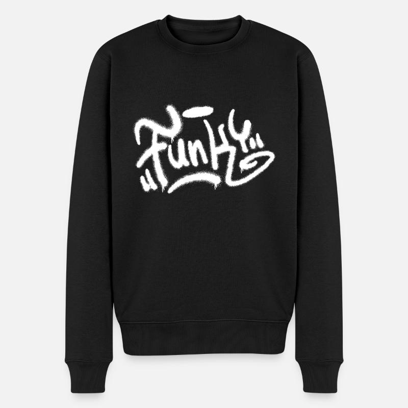 Funky - Männer Premium Bio Pullover - Schwarz