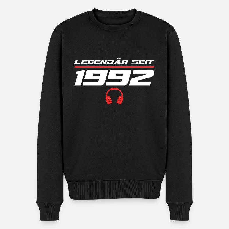 1992 Jahrgang Gamer 30. Geburtstag Geschenkidee - Männer Premium Bio Pullover - Schwarz