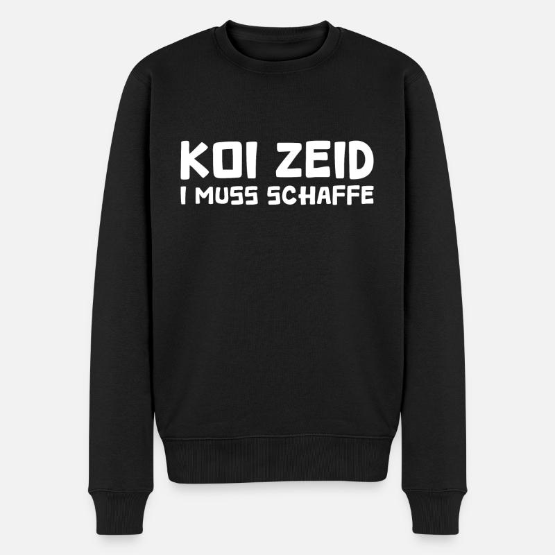 Schwäbisch Keine Zeit Schwabe - Männer Premium Bio Pullover - Schwarz