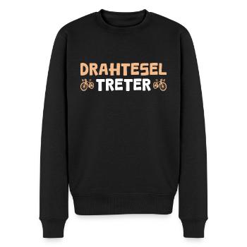 Fahrrad Drahtesel Treter Radfahrer - Männer Premium Bio Pullover - Schwarz - Vorne - Nico (187cm)