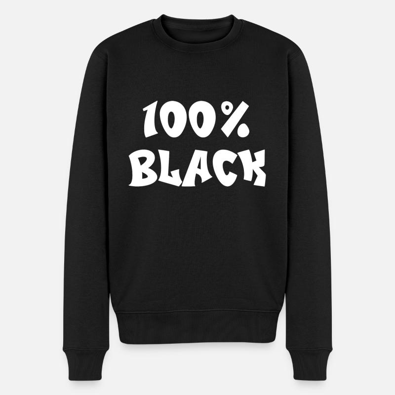 100% black - Pull Premium bio Homme - noir