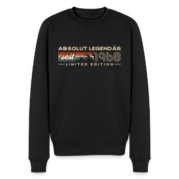 Retro 1968 Jahrgang 55er Vintage Geburtstag - Männer Premium Bio Pullover - Schwarz - Vorne - Nico (187cm)