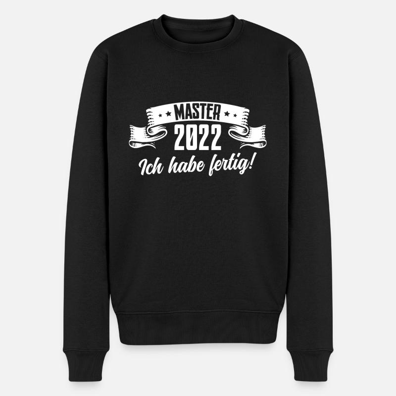 Bestandene Masterprüfung 2022 Master Geschenkidee - Männer Premium Bio Pullover - Schwarz