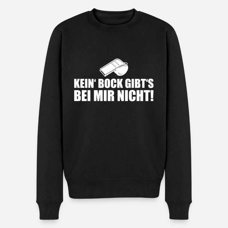 Trainer Spruch Coach Fußballtrainer Geschenk - Männer Premium Bio Pullover - Schwarz