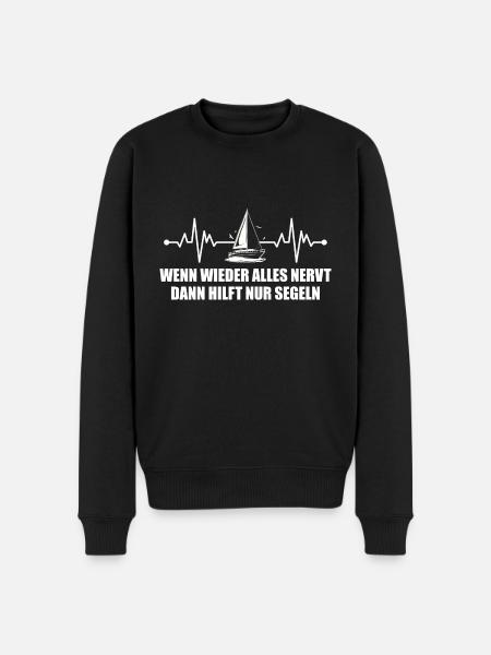 Segelsport Bootsführerschein Segler Kapitän - Männer Premium Bio Pullover - Schwarz