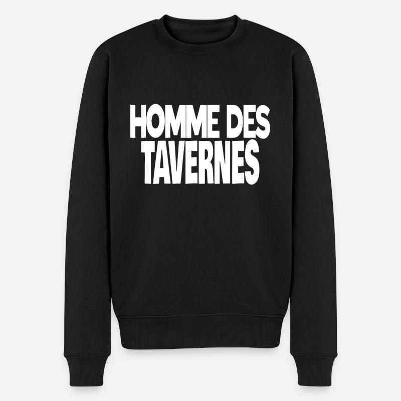 homme des tavernes - Pull Premium bio Homme - noir