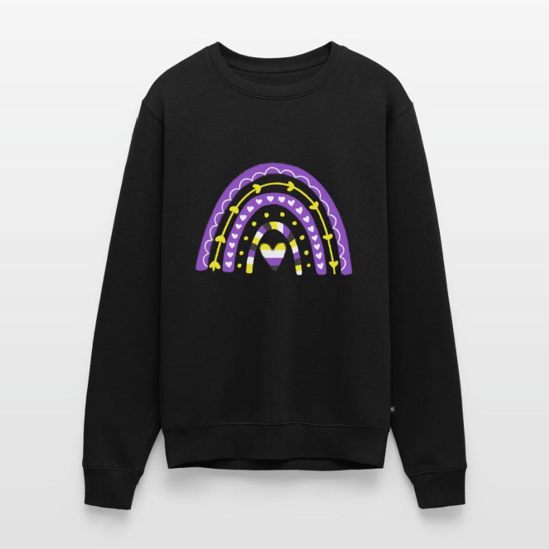 Nonbinary Pride Boho-Regenbogen Männer Premium Bio Pullover