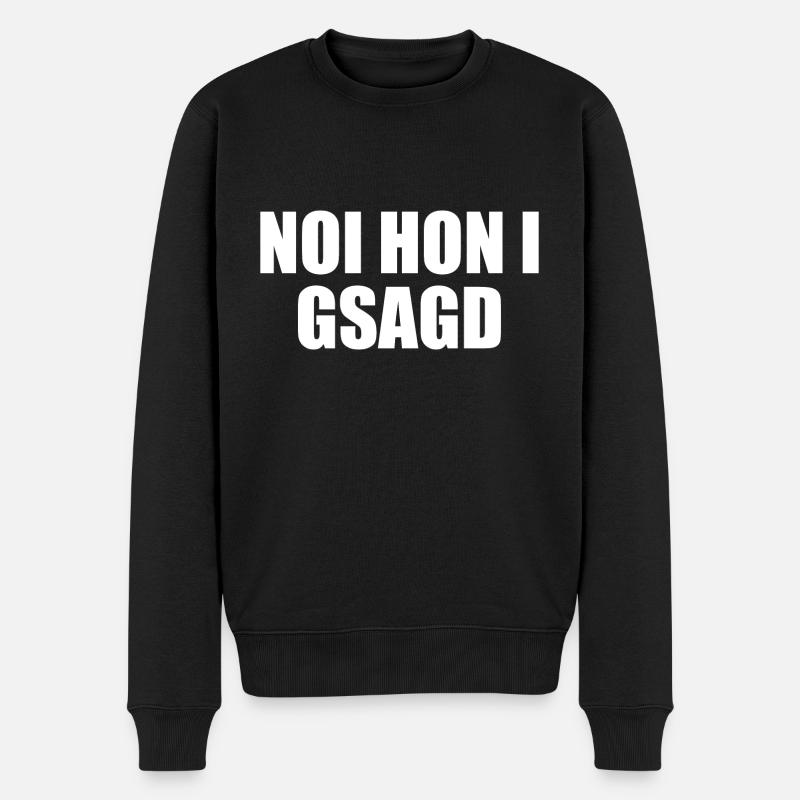 Schwäbisch Noi Hon I Gsagd Schwabe - Männer Premium Bio Pullover - Schwarz