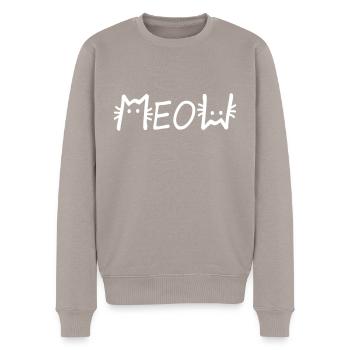 Couleur de motif de chat mignon chat meow chat librement sélectionnable - Pull Premium bio Homme - taupe - Devant - Nico (187cm)