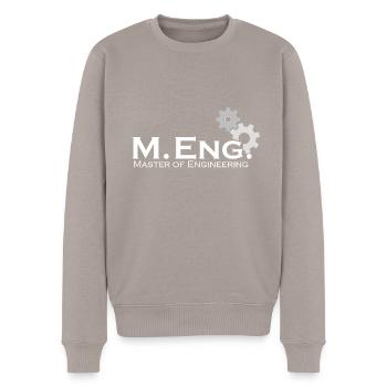 Master of Engineering Engineer M.Eng. graduation - Men's Premium Organic Jumper - taupe - Front - Nico (187cm)