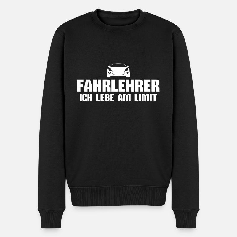 Fahrschule Führerschein Fahrlehrer Geschenk - Männer Premium Bio Pullover - Schwarz