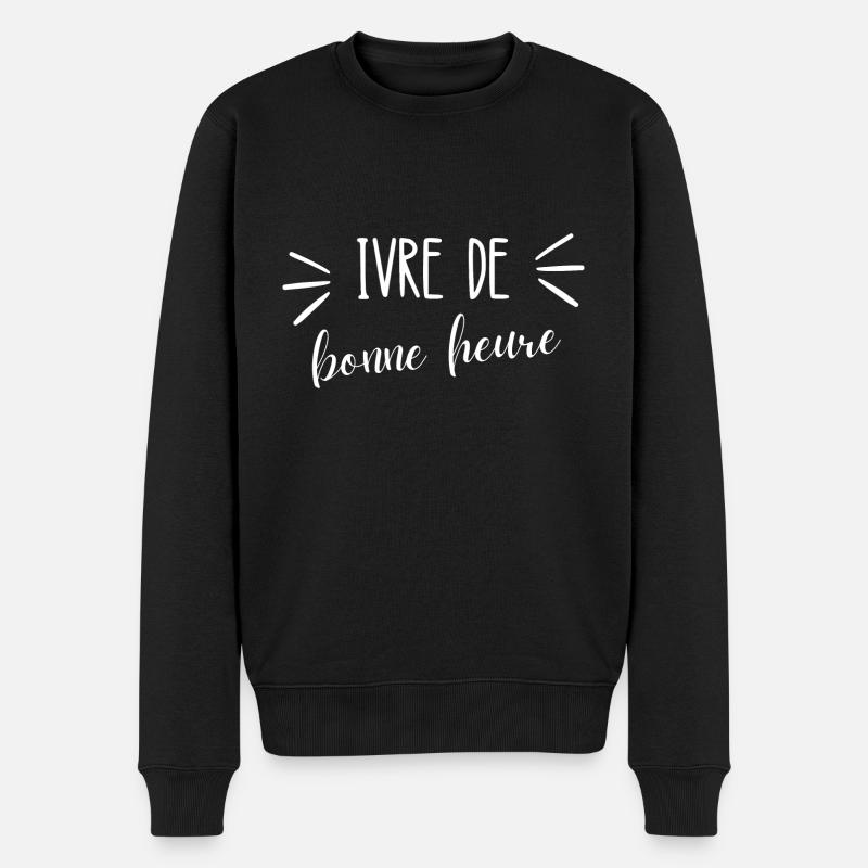 ivre de bonne heure - Pull Premium bio Homme - noir