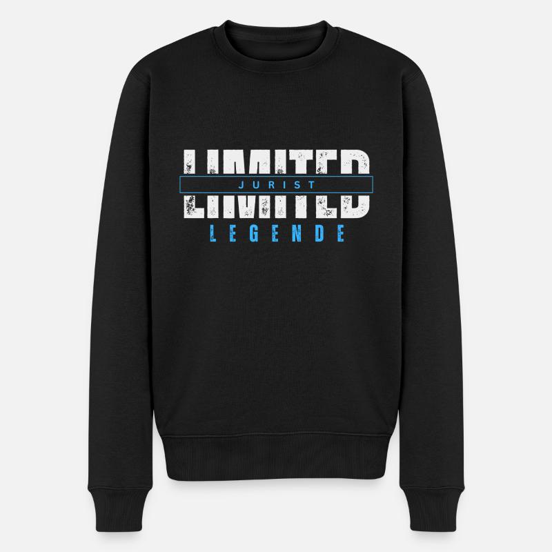 Limited Jurist Legende. - Männer Premium Bio Pullover - Schwarz