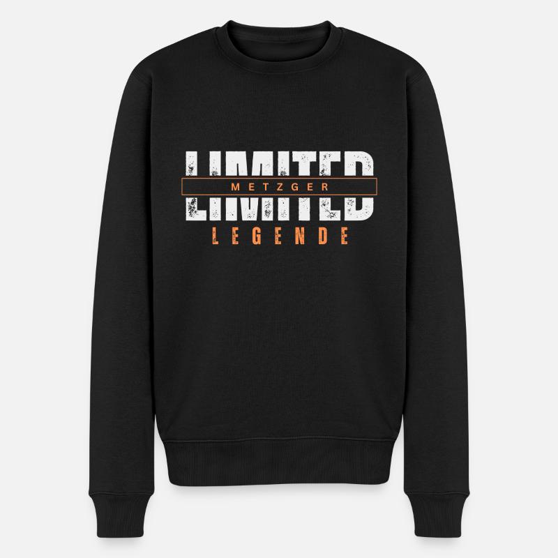 Limited Metzger Legende. - Männer Premium Bio Pullover - Schwarz