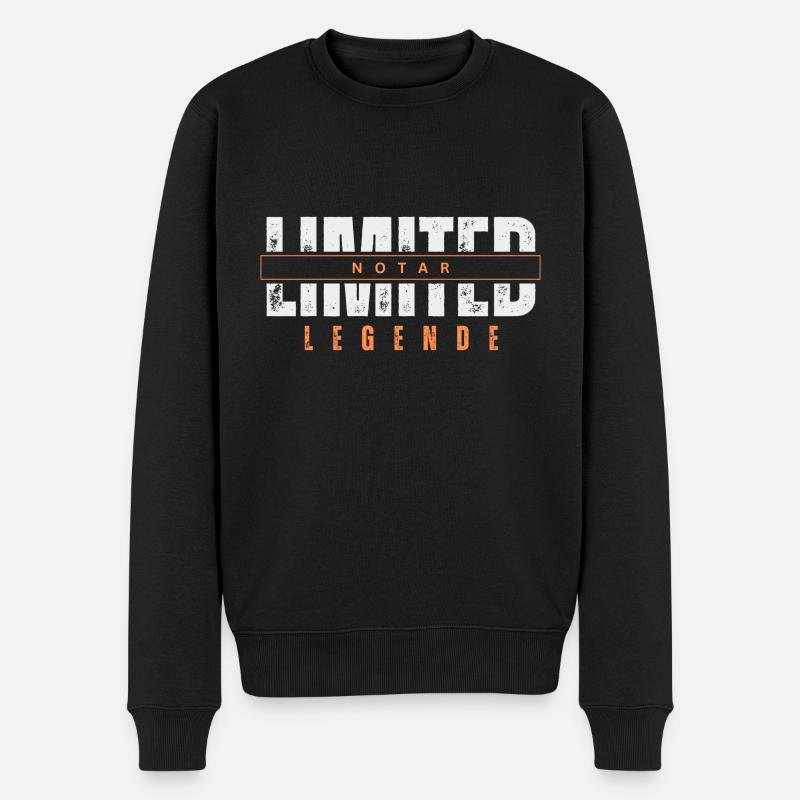 Légende notariale limitée. - Pull Premium bio Homme - noir