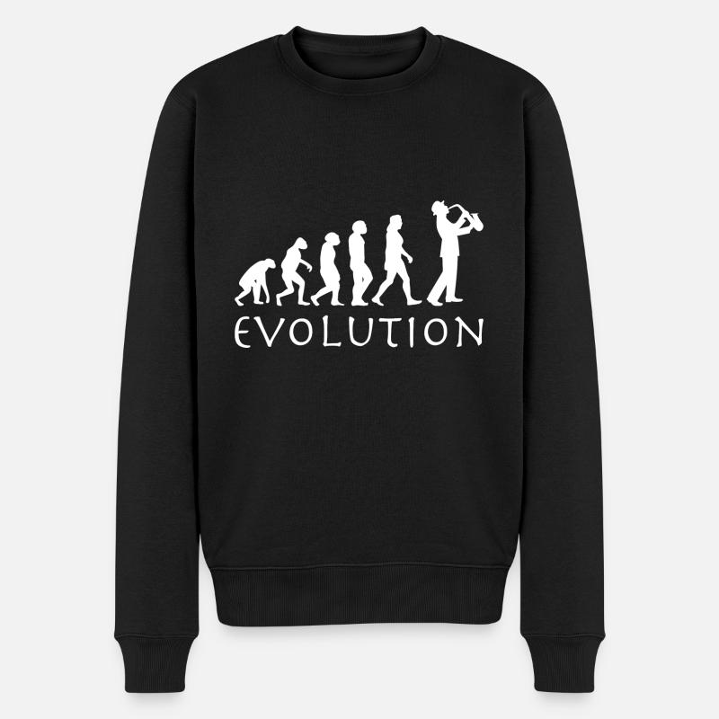 Évolution du saxophoniste - Pull Premium bio Homme - noir