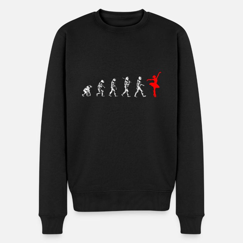 Dancers-Evolution - Männer Premium Bio Pullover - Schwarz