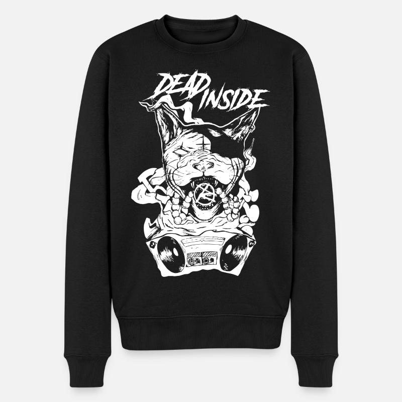 Skull Rock Band-Grafiken - Männer Premium Bio Pullover - Schwarz