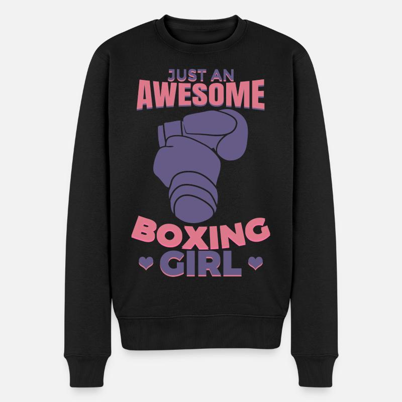 Boxerin - Männer Premium Bio Pullover - Schwarz