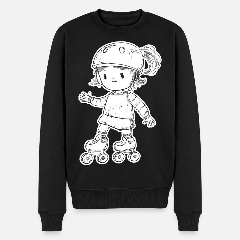 Patineur à roulettes - Pull Premium bio Homme - noir