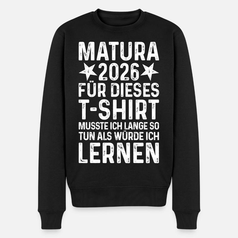 Matura 2026 - Männer Premium Bio Pullover - Schwarz