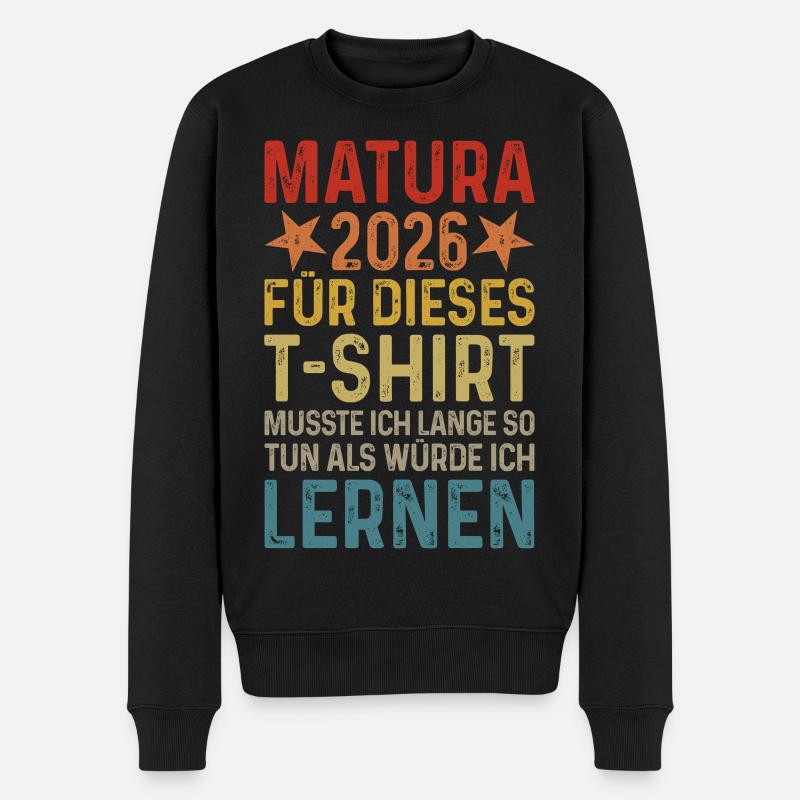 Matura 2026 - Männer Premium Bio Pullover - Schwarz