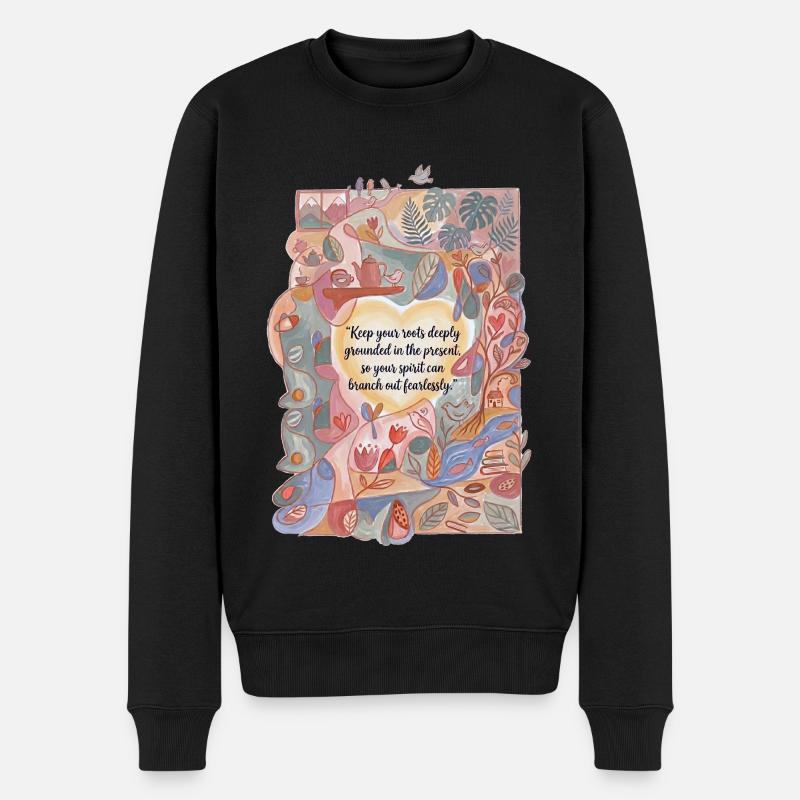 Profondément ancré dans le présent - Pull Premium bio Homme - noir