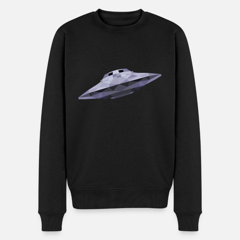UFO - Männer Premium Bio Pullover - Schwarz
