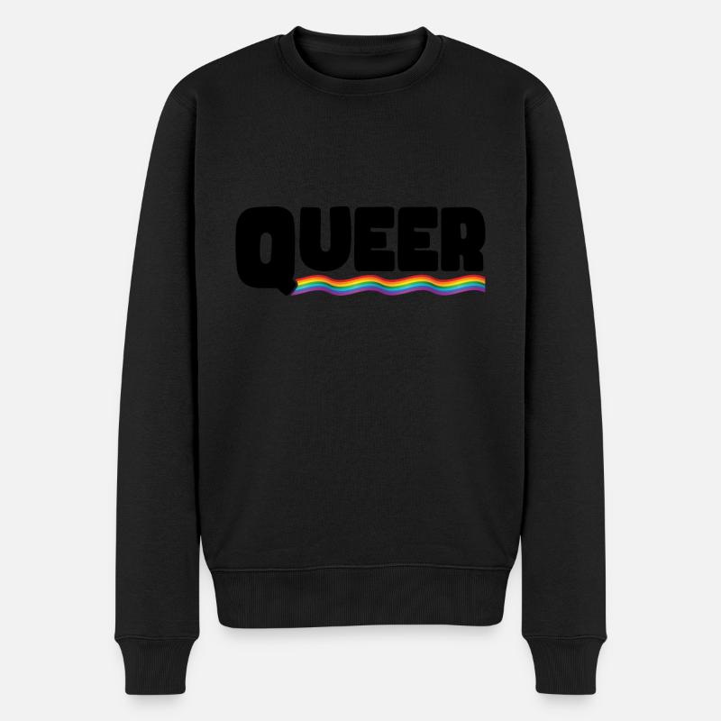 Rainbow Connection Étreinte, Joyeuse Fierté - Pull Premium bio Homme - noir