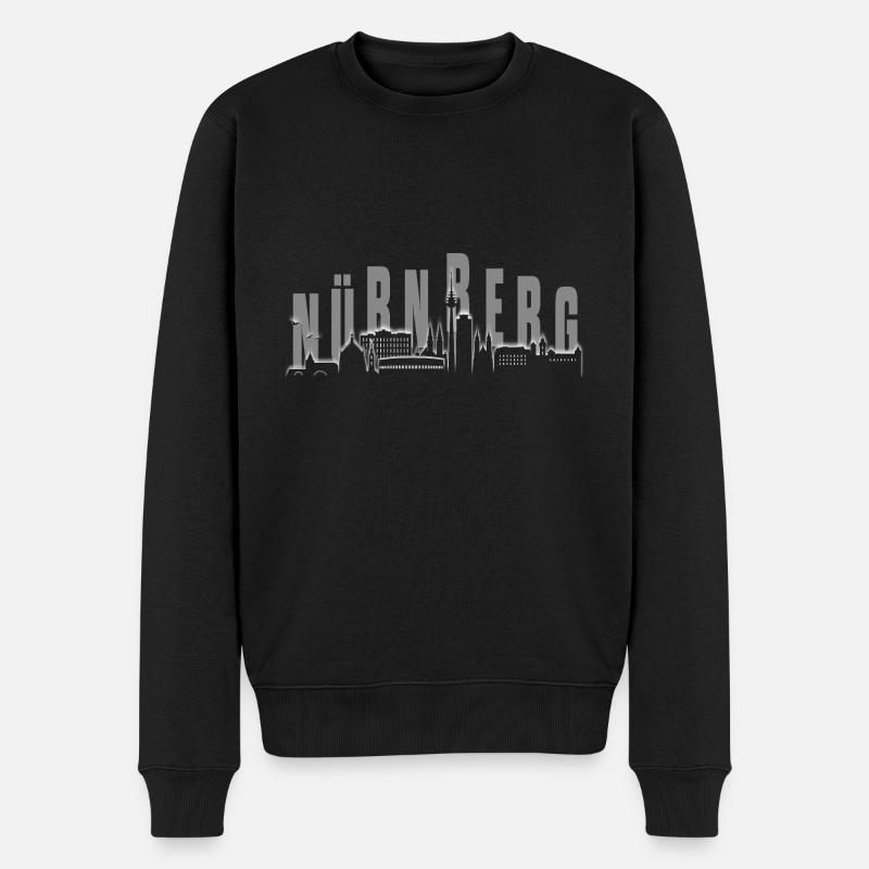 Nürnberg Skyline - Männer Premium Bio Pullover - Schwarz