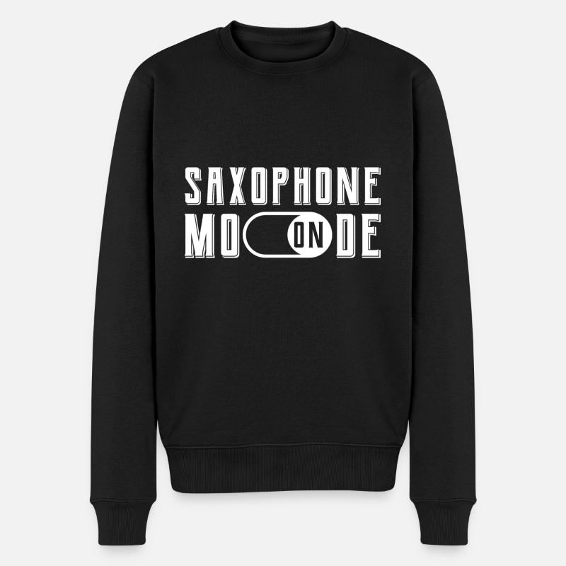 Dictons de saxophone - Pull Premium bio Homme - noir