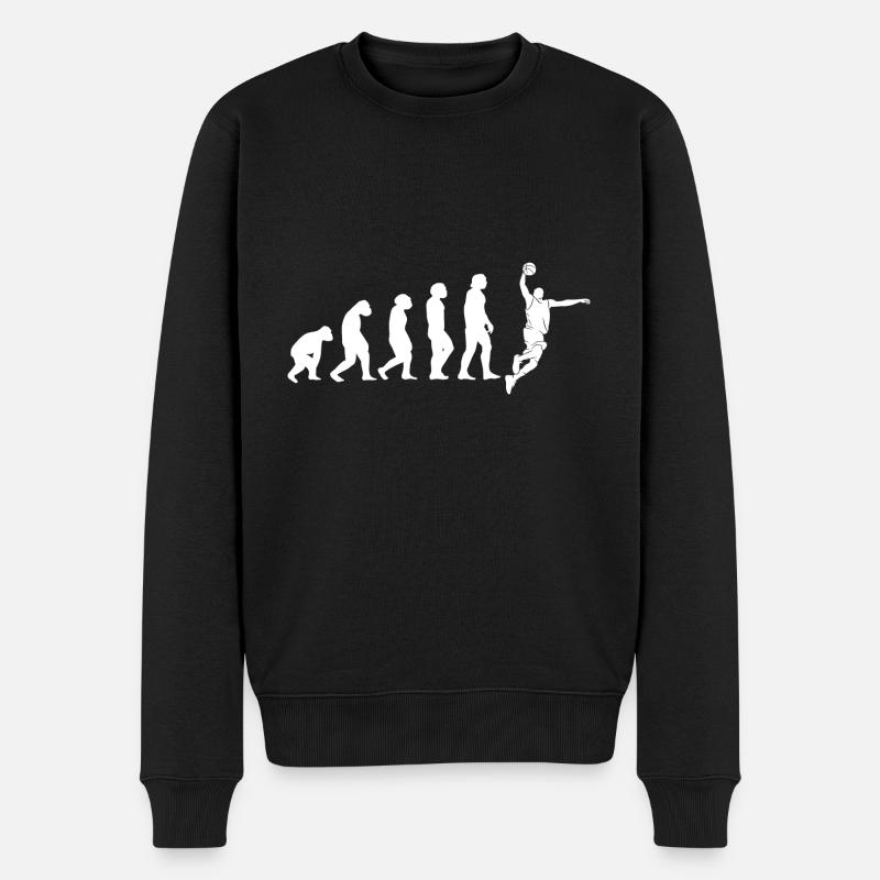 Evolution Basketballer - Männer Premium Bio Pullover - Schwarz