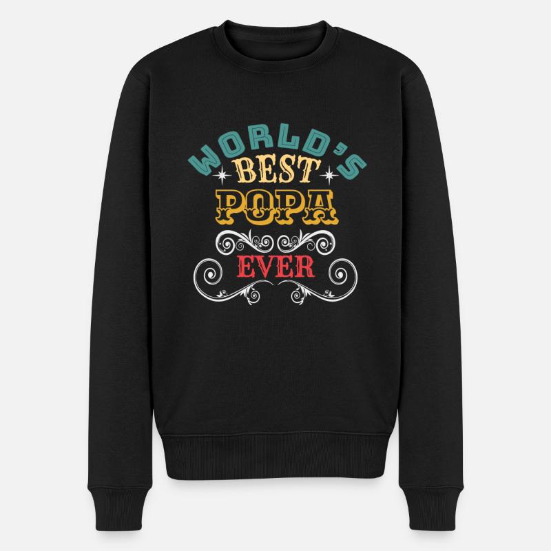 Worlds Best Popa Ever - Men's Premium Organic Jumper - black