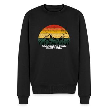 Calabasas Peak California - Männer Premium Bio Pullover - Schwarz - Vorne - Nico (187cm)