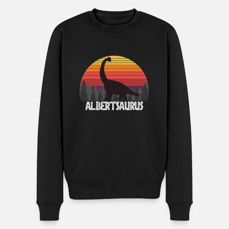 Albertsaurus Albert saurus dinosaur name birthday - Männer Premium Bio Pullover - Schwarz