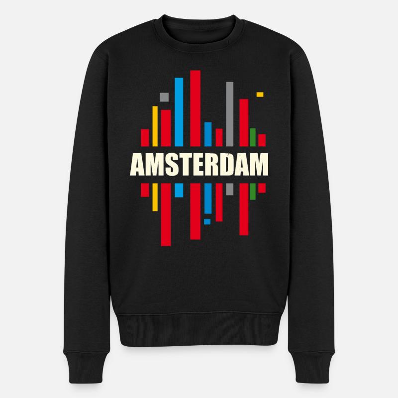 Amsterdam - Pull Premium bio Homme - noir